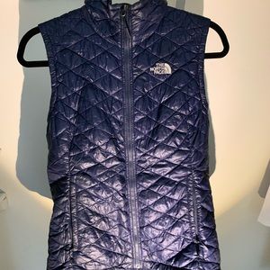 The North Face navy quilted vest